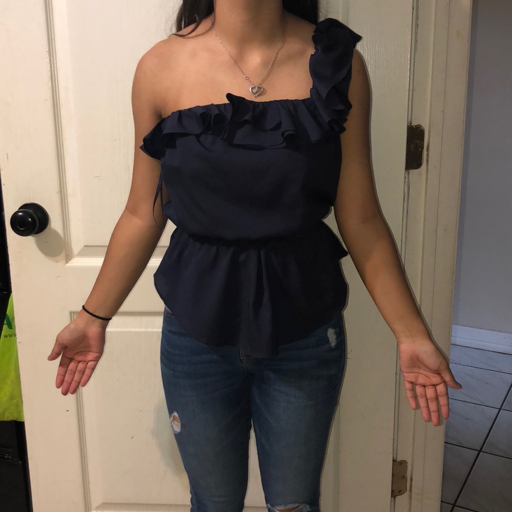 One side off the shoulder